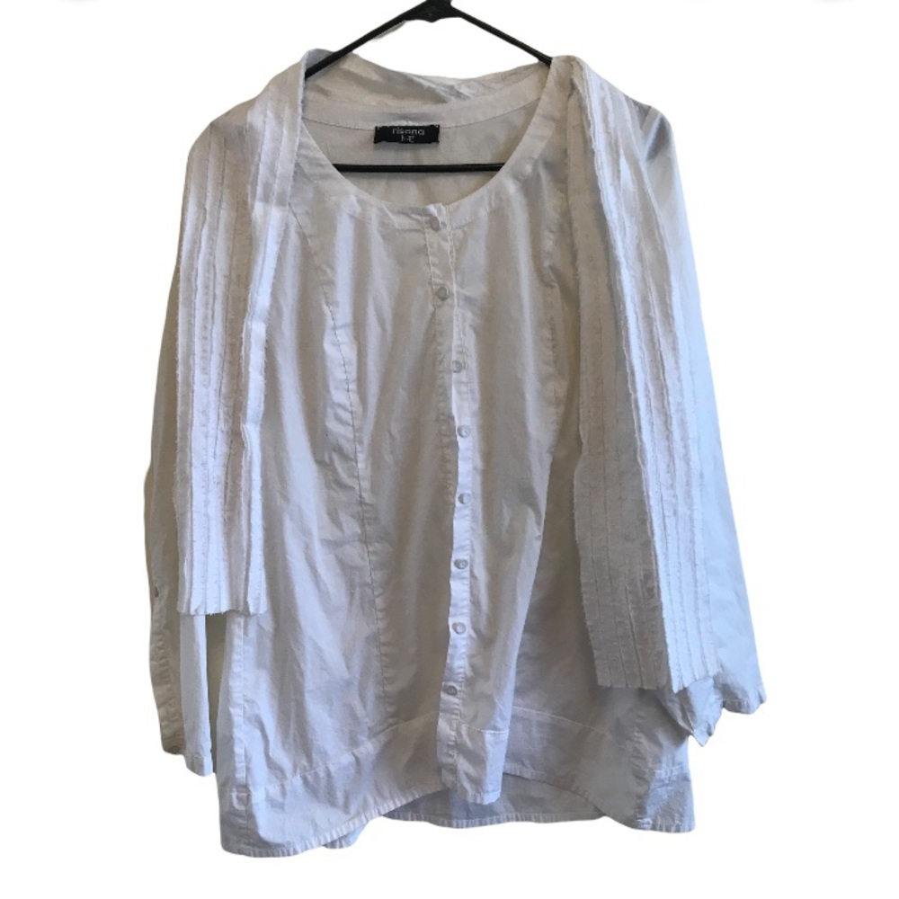 Rare Risona Tomo White Scarf Shirt - Picture 4 of 11
